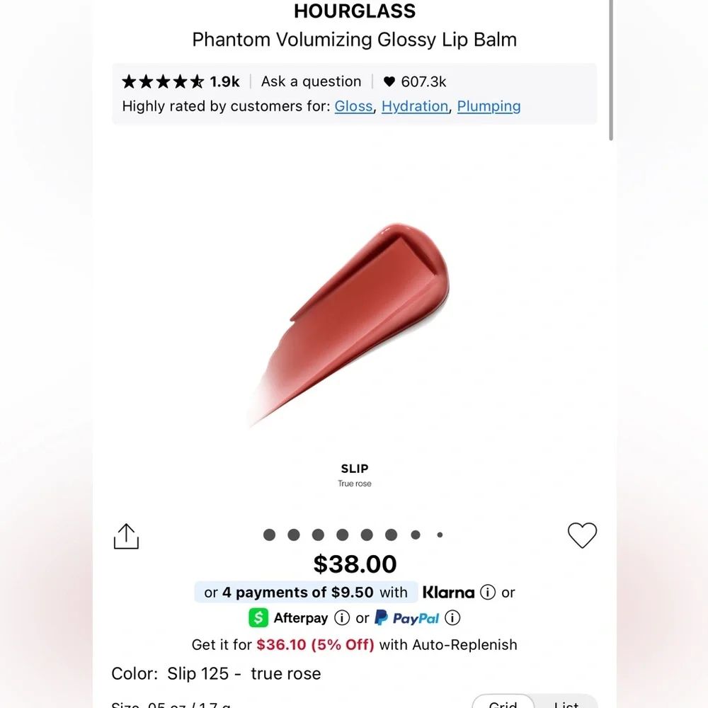 NIB Hourglass Phantom Volumizing Glossy Balm in Shade Slop